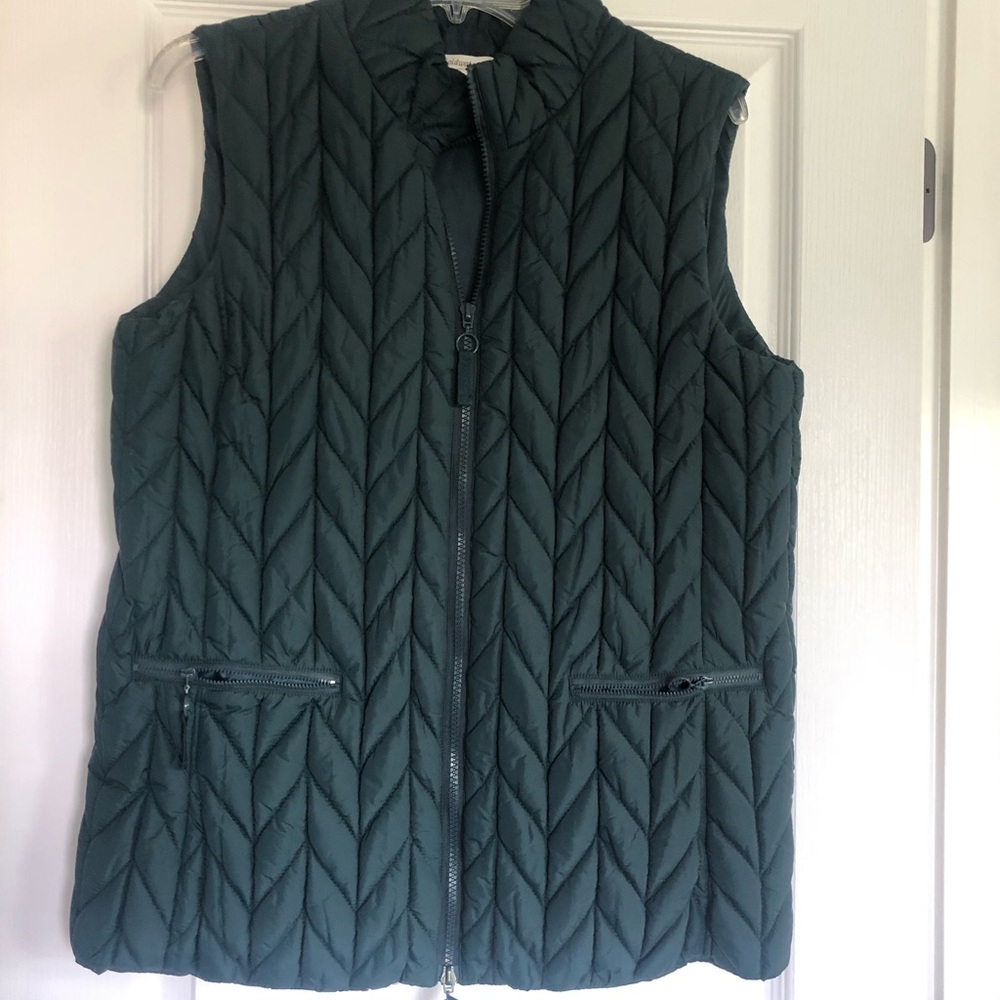 Light Puffer Vest Emerald Green Size M